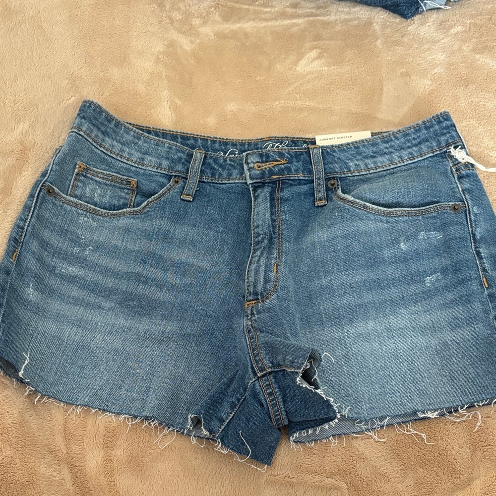 Universal Thread Blue Denim Frayed Cutoff Shorts